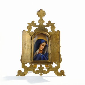 Ołtarz podróżny, z Madonną Bolesną, Francja XIX w 