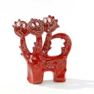 Figura ceramiczna 'wesoły smoczek' Jan Kutalek' Czechy lata 70 (1)