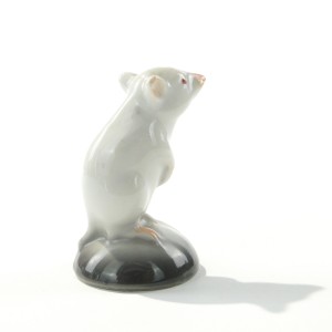 Miniaturowa Figurka Porcelanowa – Myszka, Okres Międzywojenny