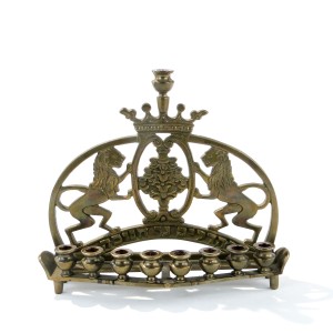 Lampa chanukowa, Warsztat warszawski, przełom XIX/XX w.