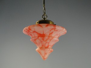 Lampa Art Deco Huta Zawiercie – Lata 20./30. XX wieku | Szkło marmurkowe